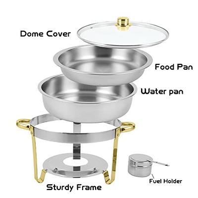 Valgus 8QT Stainless Steel Chafing Dish Buffet Chafer Set with Foldable  Frame Water Trays Food Pan Fuel Holder and Lid Food Warmers for Parties,  Banquet, Buffets, Wedding, Dining 2 Pack - Yahoo Shopping