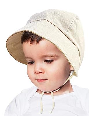 Zando Beach Baby Sun Hat UPF 50+ Sun Protection Wide Brim Summer Baby Boy Bucket Hats Cute Toddler Sun Hats for Boy Beige M, Infant Unisex, Size: One