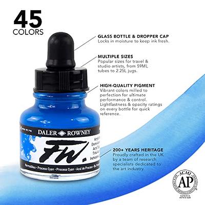 Daler-Rowney FW Acrylic Ink Bottle 6-Color Neon Set with Empty Marker - Acrylic  Set of Drawing Inks for Artists and Students - Art Ink Calligraphy Set -  Permanent Calligraphy Ink - Yahoo Shopping