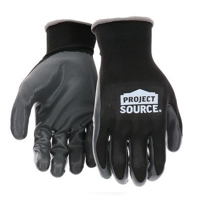 Project Source Large Leather Construction Gloves, (1-Pair) in the