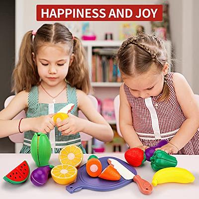 Hohosunlar Kids Pretend Play Kitchen Accessories Set, 38Pcs Stainless Steel  Play Pots and Pans Sets for Kids, Cooking Utensils, Play Food Pizza Knife