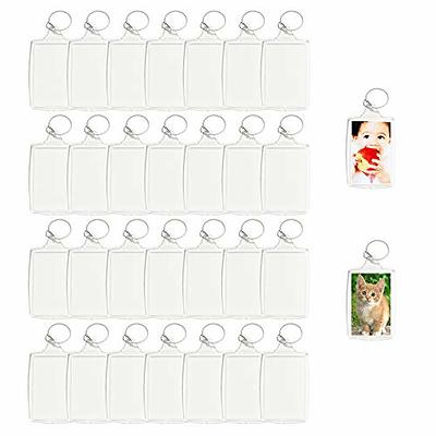 Inbagi Picture Frame Keychain Acrylic Photo Keychain Clear Rectangle Acrylic  Keychain Blanks 2 x 3inch(12 Pieces) - Yahoo Shopping