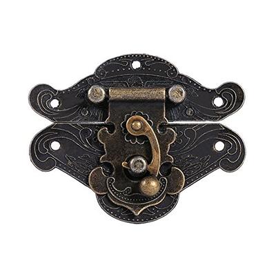 PGMJ 20 Pieces Jewelry Box Hardware Thickened Solid Antique Right Latch  Hook Hasp Horn Lock Wood