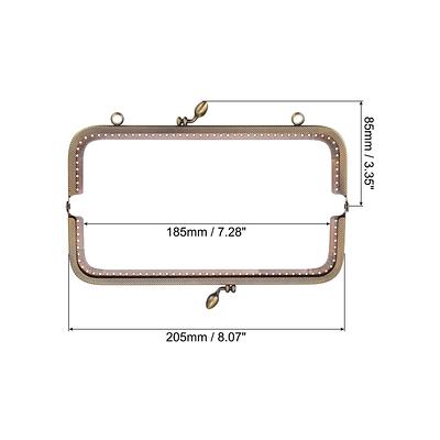 U Shape Mini Key Ring DIY Craft Metal Wallet Purse Frame with Keychain  Accessory Kiss Clasp Lock Clutch Lock Coin Purse Frame BRONZE 