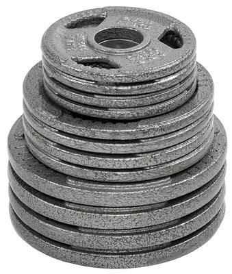 Balelinko 2-Inch Olympic Grip Plate Cast Iron Weight Plate for Strength Training, Weightlifting and Crossfit, Sold in Single or Pair - 2.5LB-45LB