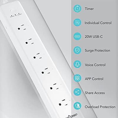  BN-LINK Smart Power Strip Compatible with Alexa Google Home, Smart  Plug WiFi Outlets Surge Protector with 4 USB 4 Charging Port Multi Plug  Extender,15A : Electronics