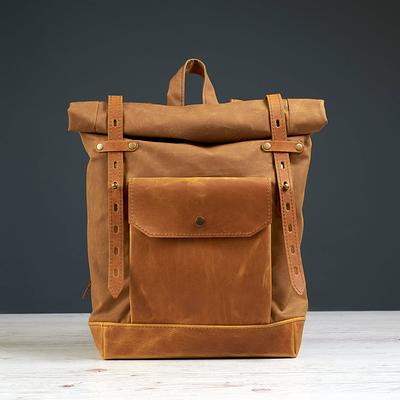 Waxed Canvas Backpack Waxed Canvas Rolltop Backpack Monogram 