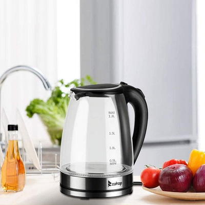 ChefGiant Cordless Electric Tea Kettle - 1.7L Hot Water Boiler Made of  Glass & Stainless Steel - Large Capacity Water Heater with Auto Shut-Off -  Yahoo Shopping