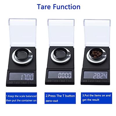 Digital Milligram Scale 10g/ 0.001g Portable Jewelry Scale LCD Backlit Tare  Micro Scale for Powder Gold