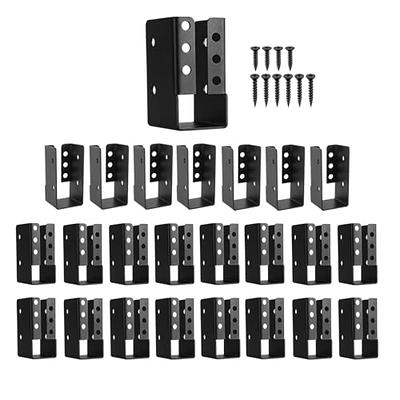 Minneer 12PCS 2 x 4 Joist Steel Brackets Suitable for Wooden Structures  Swing Set, Pet House and Roof Concealed Flanges Q235B Steel Powder Coated