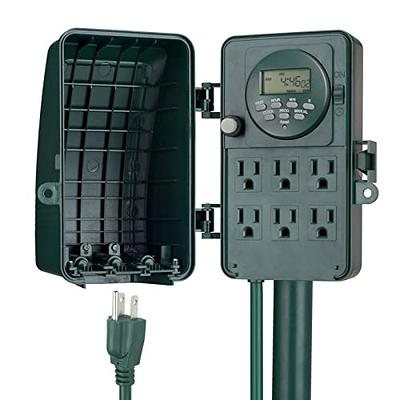 Minoston Outdoor Timer Outlet with Photocell Light Sensor, Remote Control  Dusk to Dawn Timer Waterproof, 2/4/6/8 Hours, 2 Grounded Electrical Outlets  for Outdoor Christmas Garden, ETL Listed(MP42T) - Yahoo Shopping