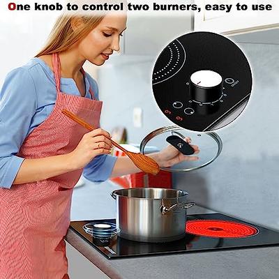 Karinear 2 Burner Electric Cooktop 110v, 12 Inch Portable Electric Stove Top  with Knob Control, Outlet Plug, Countertop Use or Drop-in Radiant Cooktop,  9 Power Level Electric Ceramic Cooktop - Yahoo Shopping