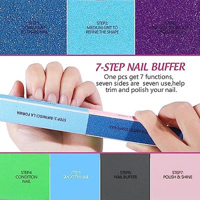 Buy Majestique 4-Way Nail File & Buffer for All Nails - Buffer Block, Nail  Shiner - Color May Vary Online