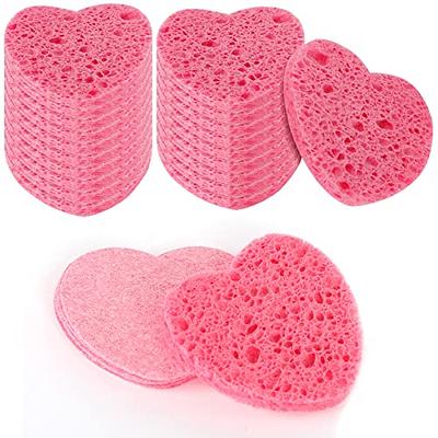 60-Count Compressed Facial Sponges for Cleansing Heart Shaped Face Sponges  Washing Heart Face Exfoliator Sponge 100% Natural Reusable Heart Facial  Sponge for Estheticians Cosmetic Spa Disposable
