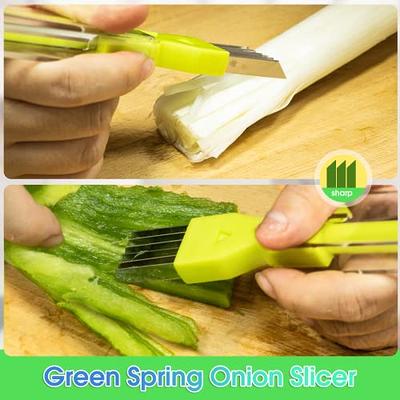 Stainless Steel Green Spring Onion Shredder Slicer Cutter Easy Handle  Vegetable Fruit Tools Gadgets Kitchen Tool