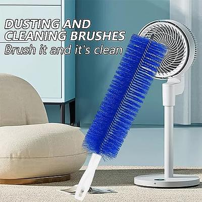 Flexible Fan Dusting Brush, Flexible Fan Dusting Brush (Non-disassembly  Cleaning), Bendable Dusting Brush, Electric Fan Dust Brush Cleaner  (Blue-2PCS)