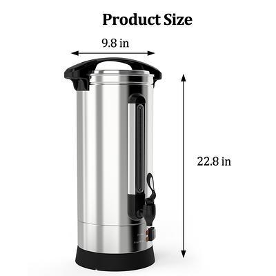 VEVOR Commercial Coffee Urn 50 Cup Stainless Steel Coffee Dispenser Fast Brew