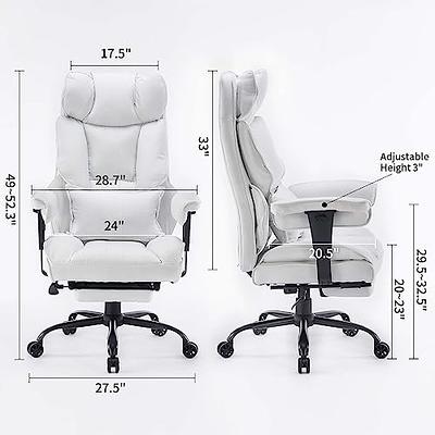 Efomao Desk Office Chair,Big High Back PU Leather Computer Chair,Executive  Swivel Chair with Leg Rest and Lumbar Support,Black Office Chair - Yahoo  Shopping