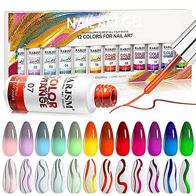 8ml Nail Art Gel Nail Polish 12 Colors Painting Gel LED UV Gel Manicure  Tools C