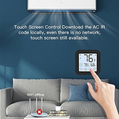 Smart Wifi IR Air Conditioner Controller with LCD Display App Control  Humidity Sensor Monitor Compatible with Home for Split Portable AC 