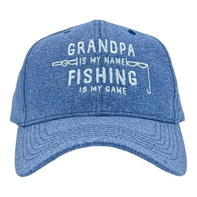 Grandpa is My Name Fishing is My Game Hat Funny Fathers Day Fisherman Cap  Funny Hats Dad Joke Funny Fishing Novelty Hats for Men Navy - Standard -  Yahoo Shopping