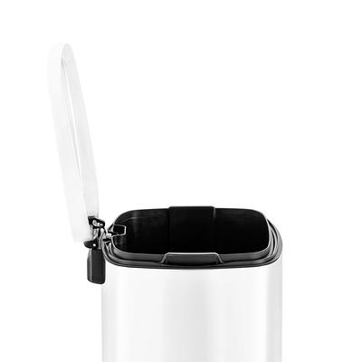 Qualiazero 13.2 Gallon Trash Can, Rectangular Step On Kitchen Trash Can,  White - Yahoo Shopping