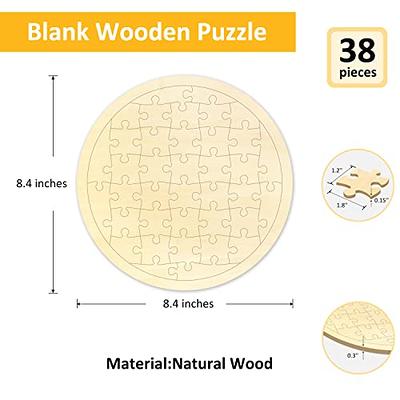 Blank Puzzle Round Shape with 38 Pieces to Draw on, Each Piece is Unique,  Blank Wooden Jigsaw Puzzles with Puzzle Tray for Crafts & DIY, Custom  Puzzle 8.4x8.4 Inches 1 Pack - Yahoo Shopping