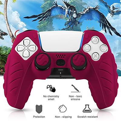 2Pcs Silicone Grip Cover Skin Protective Rubber Case for PS5 Slim