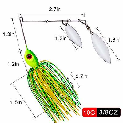 Spinner Baits Fishing Lures Bass Fishing Bait Hard Spinner Lure Multicolor Buzzbait Swimbait Jig Lure Spinnerbait for Bass Trout Salmon Pike Fishing