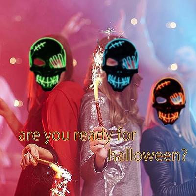 Anroll Halloween Mask LED Light Up Mask for Festival Cosplay Halloween  Costume