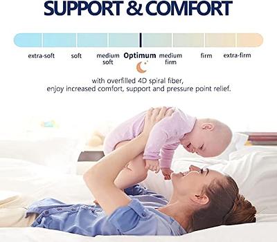 Serta ComfortSure Twin Mattress Cover, Fitted Pillow Top Mattress Pad,  Super Soft and Breathable Quilted Cotton Protector with 18 Elastic Deep