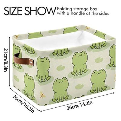 ZOEO Large Storage Basket, Cute Frog Kitchen Childlike Foldable Storages  Box Organizer Bins with Leather Handles for Shelves Closet Bedroom, Theme  Party - Yahoo Shopping