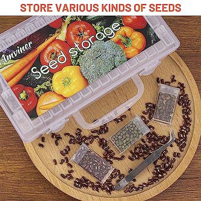 CDIYTOOL Seed Storage Box, Transparent Clear Seed Beads Container Plastic  Seed Storage Organizer Reusable Storage Container for Flower Vegetable Seed