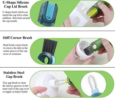 3 in 1 Multifunctional Cleaning Brush, 3 Pack Tiny Bottle Cup Lid