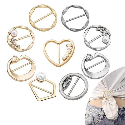9PCS T-shirt Clips, GTAAOY Silk Scarf Ring Clip for Women, Trendy Alloy  Pearl Rhinestone Scarf Buckles - Yahoo Shopping
