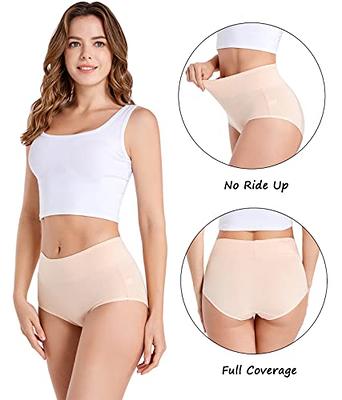 HAVVIS Women's Briefs Underwear Cotton High Waist Tummy Control