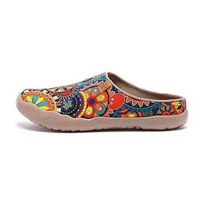  UIN Women's Travel Slipper Lightweight Home Slip Ons Walking  Casual Art Painted Travel Holiday Shoes Blossom (Blossom Slipper-W,  Numeric_5)