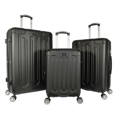 K-cliffs 3pcs Expandable Luggage Set Hard Side Suitcase Lightweight 3 ABS Spinner w/Lockable Zippers Black