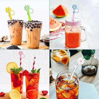 8pcs Straw Cover Cap Reusable Silicone Straw Toppers Cute Drinking Straw Tips Lids Cute Straws Plugs Pink Cat Claw Cherry Blossom