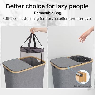 Large Laundry Hamper + 2 Innovative Removable Bags, 160L Hamper with Lid,  Handle and Wheel, Collapsible Laundry Basket Organizer, Portable Hamper for  Laundry Room and Bathroom for Clothes Toys, Grey - Yahoo Shopping