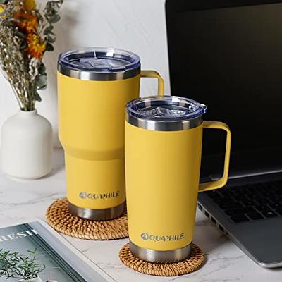 Coffee Mug Cup with Handle, 12 oz Stainless Steel Double Wall Vacuum  Insulated Tumbler with Lid, Reusable and Durable Travel Insulated Coffee  Cup Thermal Cup for Home, Office, Camping 