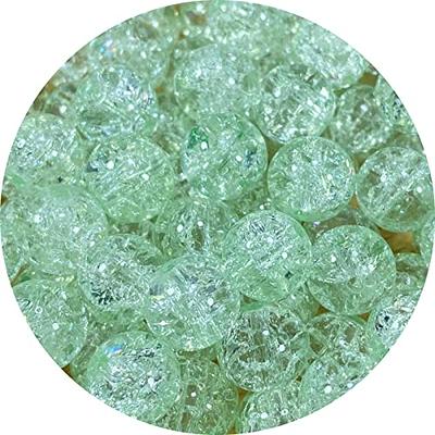 100pcs Crackle Glass Beads 10mm Crystal Glass Beads for Jewelry