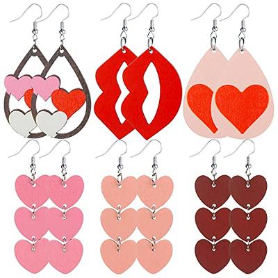 Valentines Heart Earrings Valentines Earrings for Women CZ Heart