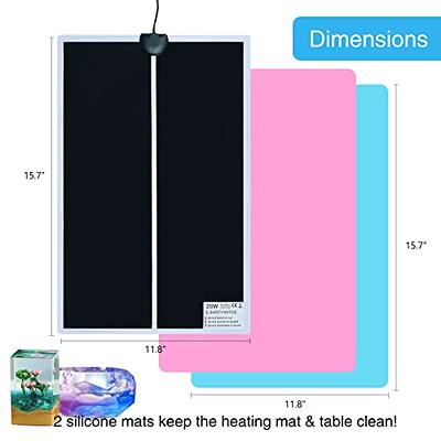 Resin Mold Heating Mat, Resin Curing Machine with 2 pcs Silicone