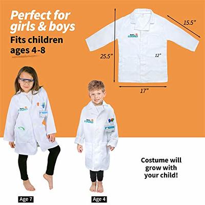 Kids Science Experiment Kit with Lab Coat Scientist Costume Dress Up and  Role Play Toys Gift for Boys Girls Kids Age 3 - 11 Christmas Birthday Party  