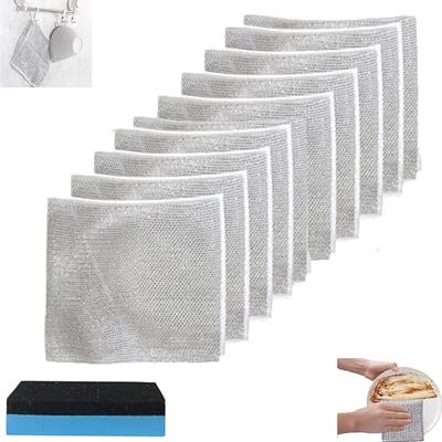 10Pack Wire Cleaning Cloth Multipurpose Miracle Cleaning Cloths Magnifying Wire  Dishwashing Rag Reusable Rags for Wet Dry - AliExpress