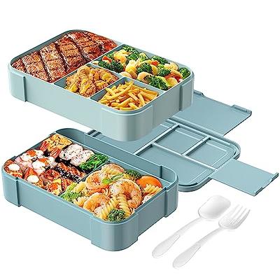 CocoMeiwei Bento Box Adult Lunch Box, Bento Lunch Box with 5 Silicone  Cupcake Liners, Leak-proof Bento Lunch Box Containers 3 Tiers 50oz,  6compartments Large Capacity for Working Blue - Yahoo Shopping