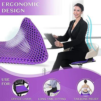 Purple Gel Seat Cushion for Long Sitting – Breathable Honeycomb Design – Back  Pain, Sciatica, Hip, Tailbone Pain Relief Cushion, Office Chair Cushion,  Wheelchair Cushion, Car Seat Cushion, Chair Pads - Yahoo Shopping