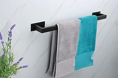 Taozun Hand Towel Holder/Hand Towel Bar - Black Face Towel Holder Self  Adhesive Towel Ring for