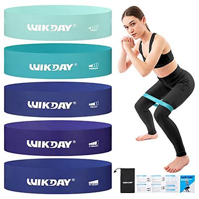 WIKDAY Resistance Bands for Working Out Exercise Loop Bands Workout Bands  Set for Men Women Body Stretching, Crossfit Training, Home Workout,  Physical Therapy, Booty Legs, Set of 5 (Blue) - Yahoo Shopping